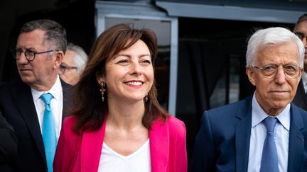 Carole Delga, la présidente socialiste de la région Occitanie, lors d'un déplacement à Toulouse, le 13 mai 2022. (ADRIEN NOWAK / HANS LUCAS / AFP)