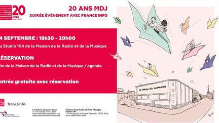 Les 20 ans de la MDJ, le 14 septembre à la Maison de la Radio et de la Musique.&nbsp; (Maison des journalistes)