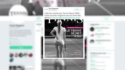 La couverture de "Tennis Mgazine", diffusée sur Twitter le 10 août 2017, a choqué les internautes. (TWITTER)