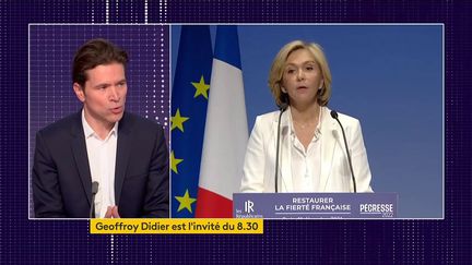 &nbsp;Le député européen Les Républicains Geoffroy Didier sur franceinfo le 19 décembre 2021. (FRANCEINFO)