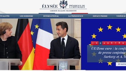 Capture d'&eacute;cran du site internet de l'Elys&eacute;e. (FTVi)