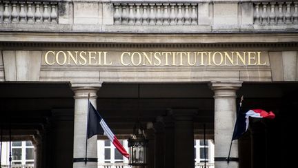 La façade du Conseil constitutionnel, le 24 avril 2023 à Paris. (MAGALI COHEN / HANS LUCAS / AFP)