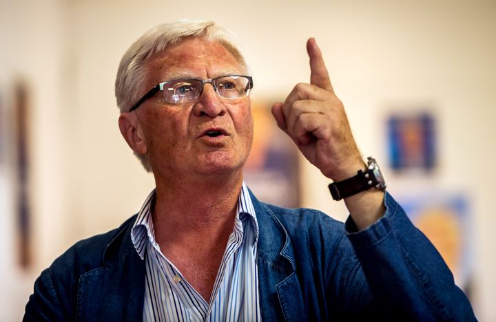 Le candidat de la 3e circonscription du Pas-de-Calais, José Evrard, à Lens, le 14 juin 2017. (PHILIPPE HUGUEN / AFP)