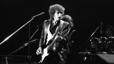 Le chanteur Bob Dylan lors d'un concert à Paris en 1978. 
 (MAXPPP)