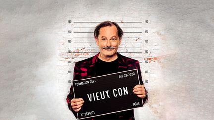 L'affiche de "Vieux con", stand-up au Théâtre du Rond-Point, à Paris (2022). (THEATRE DU ROND-POINT)