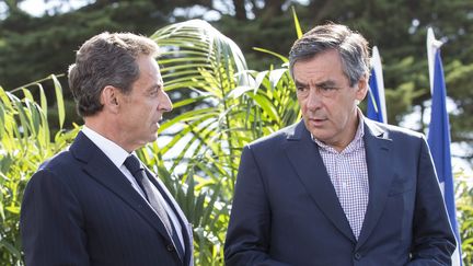 Nicolas Sarkozy et François Fillon, en septembre 2015. (CHRISTOPHE MORIN / MAXPPP)