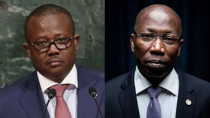 L'opposant Umaro Sissoco Embalo (à gauche), donné gagnant à la présidentielle de décembre 2019, est contesté par son&nbsp;rival, l'ex-Premier ministre Domingos Simoes Pereira.


 (FRANK FRANKLIN II/AP/SIPA - MARTIN BUREAU / AFP)