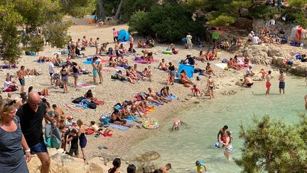 Aujourd'hui, la calanque de Port-Pin est encore plus appréciée des touristes. (BORIS LOUMAGNE / FRANCEINFO / RADIO FRANCE)