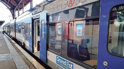 Strasbourg&nbsp;devient aujourd'hui 11 décembre 2022, la deuxième ville en France à posséder un RER, après Paris. près de 1000 trains supplémentaires chaque semaine, vers et autour de la ville.&nbsp; (RACHEL NOEL / RADIO FRANCE / MAXPPP)