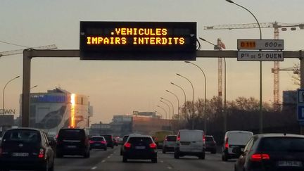 Circulation alternée à Paris, en décembre 2016. (LP/ AUDUREAU AURELIE / MAXPPP)