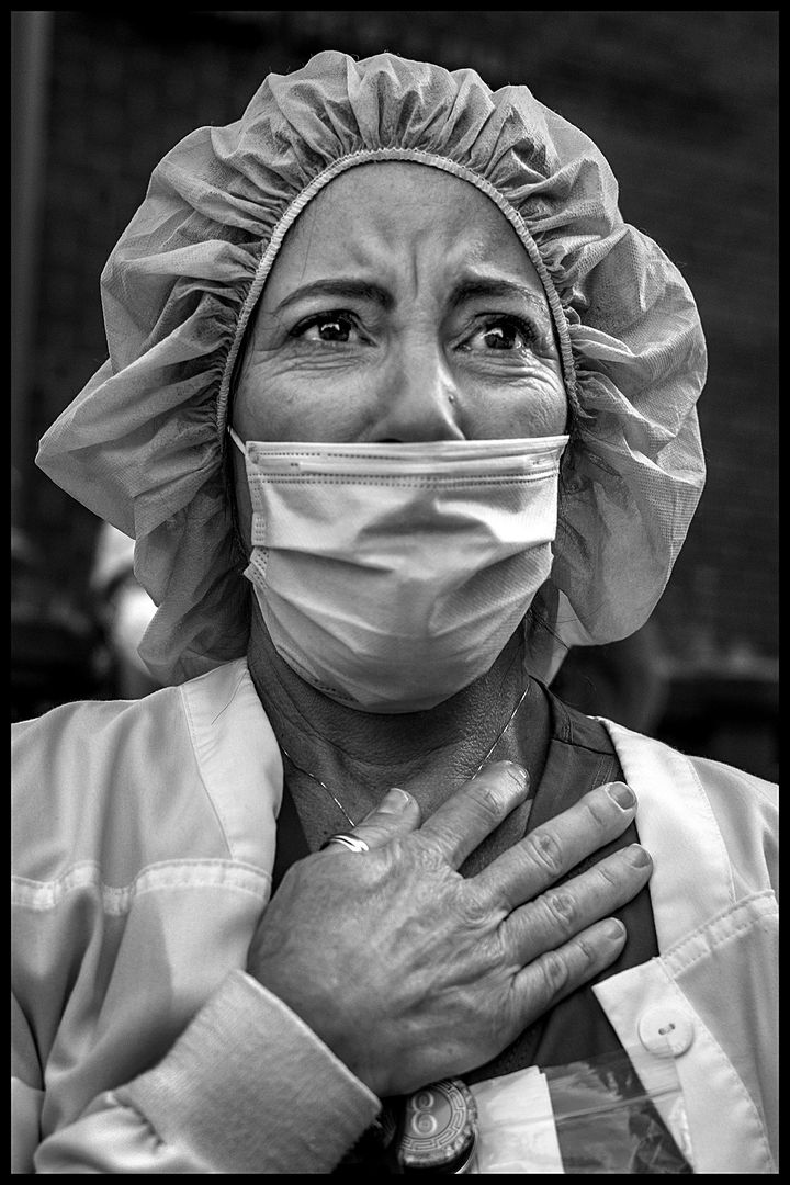 Erika, infirmière itinérante à l'hôpital Leonix Hill de New York (Peter Turnley)