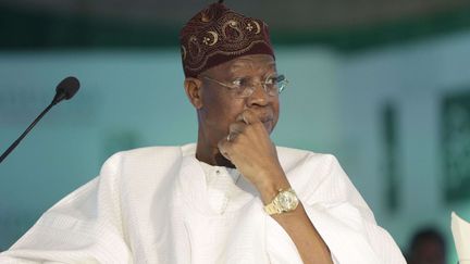 Le ministre nigérian de l'Information et de la Culture Lai Mohammed le 25 avril 2016 à Lagos, au Nigeria ( Sunday Alamba/AP/SIPA)