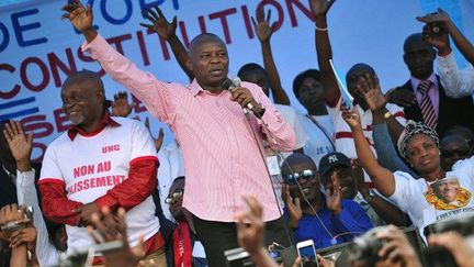 L'opposition manifeste contre un troisième mandat de Joseph Kabila à Kinshasa, le 15 septembre 2015. (Photo AFP/Junior Kannah)