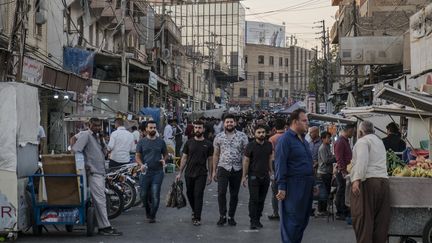 Dans les rues d'Erbil, au kurdistan irakien, en octobre 2021. (JAWDAT AHMED / MAXPPP)