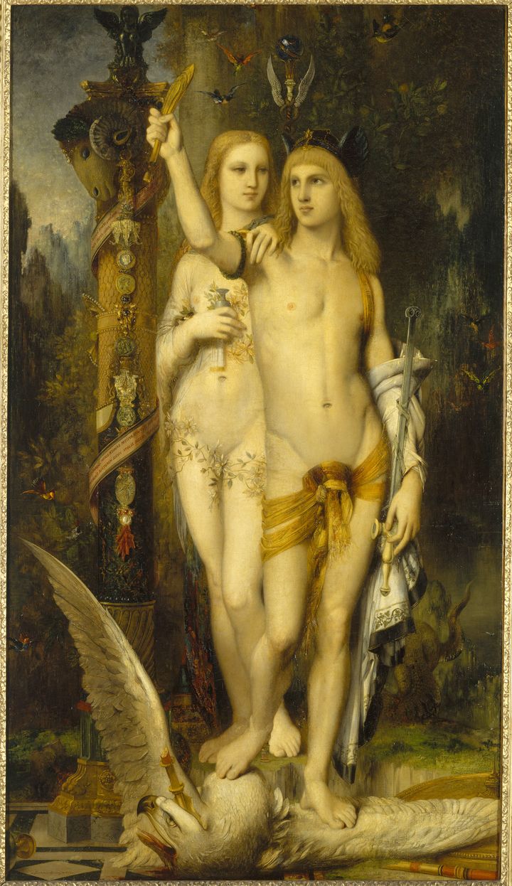 Gustave Moreau (1826-1898). "Jason", 1865. Huile sur toile, 204 x 115,5 cm. Paris, mus&eacute;e d&rsquo;Orsay. (RMN (MUSEE D'ORSAY) / HERVE LEWANDOWSKI )