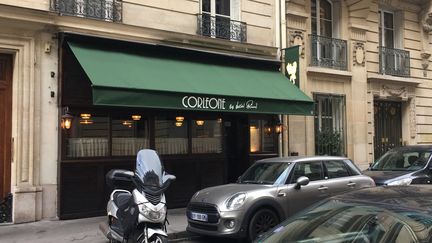 Le restaurant de Lucia Riina dans le 8e arrondissement de Paris. (ESTHER GYARMATHY / RADIO FRANCE)