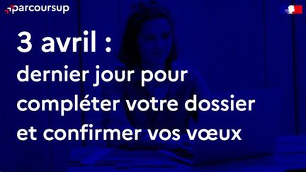 Message d'avertissement diffusé sur le site X de Parcoursup, le 3 avril 2024. (PARCOURSUP)