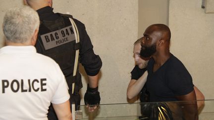 Le rappeur Kaaris au tribunal de Créteil, le 3 août 2018. (GEOFFROY VAN DER HASSELT / AFP)