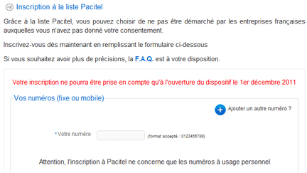 Capture d'&eacute;cran du site de Pacitel. (DR)