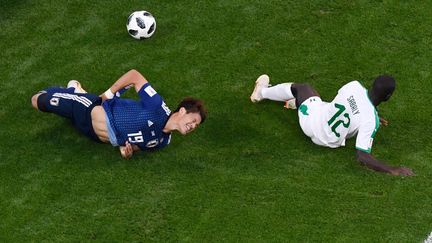 Le Japonais&nbsp;Hiroki Sakai face au Sénégal le 24 juin à&nbsp;Ekaterinburg (Russie). (KIRILL KUDRYAVTSEV / AFP)