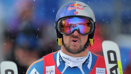 Aksel Svindal s'est adjugé pour la cinquième fois le Super-G de Lake Louise. (JOE KLAMAR / AFP)