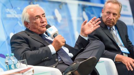 L'ancien directeur du FMI Dominique Strauss-Kahn assiste le 11 septembre 2015 &agrave; la 12e rencontre annuelle organis&eacute;e par la fondation Yalta European Strategy en Ukraine. (YALTA EUROPEAN STRATEGY PRESS / ANADOLU AGENCY / AFP)