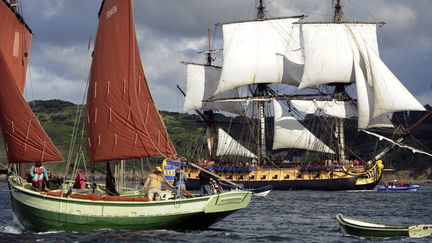 Les fêtes maritimes de Brest (Finistère) ont ouvert leurs portes, mercredi 13 juillet 2016.&nbsp; (FRED TANNEAU / AFP)