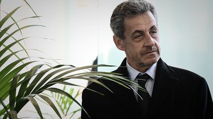 Nicolas Sarkozy à Roland-Garros, à Auteuil. (PHILIPPE LOPEZ / AFP)