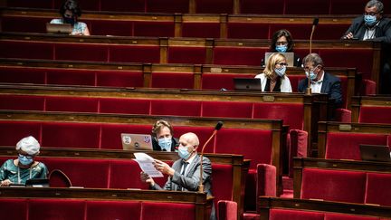 Une séance à l'Assemblée nationale, le 16 septembre 2020, à Paris. (XOSE BOUZAS / HANS LUCAS / AFP)