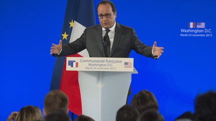 François Hollande, le 24 novembre 2015 à Washington (Etats-Unis). (JIM WATSON / AFP)