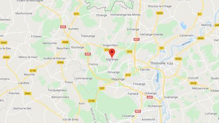 Les faits se sont déroulée dans un&nbsp;salon de coiffure d'Algrange, en Moselle.&nbsp; (GOOGLE MAPS / FRANCEINFO)