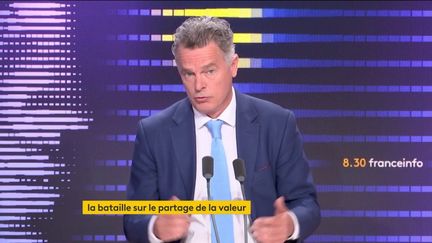 Fabien Roussel, secrétaire national du Parti communiste français (PCF), le 20 juin 2023 sur franceinfo. (FRANCEINFO / RADIO FRANCE)