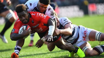 l'essai de Tuisova pour Toulon (ANNE-CHRISTINE POUJOULAT / AFP)