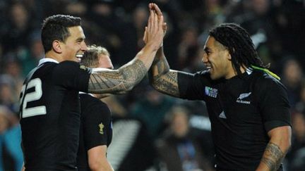 Les centres All Blacks Sonny Bill Williams et Ma'a Nonu, une partie de leurs tatouages apparents