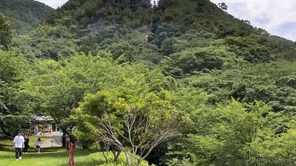 La mine d'or de l'île de Sado, inscrite au patrimoine mondial de l'UNESCO, dans la ville de Sado, préfecture de Niigata, le 27 juillet 2024. (YASUSYUKI YAMADA / YOMIURI)