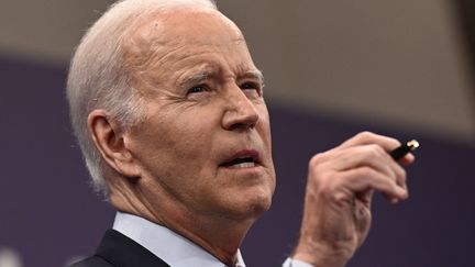 Le président américain Joe Biden à Hiroshima (Japon), le 21 mai 2023. (BRENDAN SMIALOWSKI / AFP)