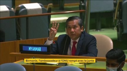 L'ambassadeur de la Birmanie à l'ONU soutient les opposants à la junte militaire (FRANCEINFO)