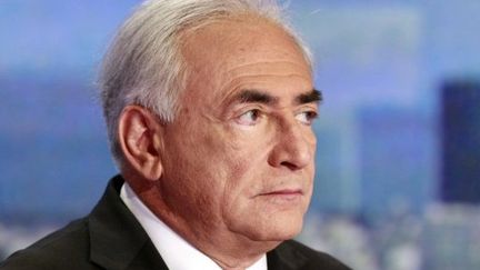 Dominique Strauss-Kahn sur TF1, le 18 septembre 2011. (FRANCOIS GUILLOT / POOL / AFP)