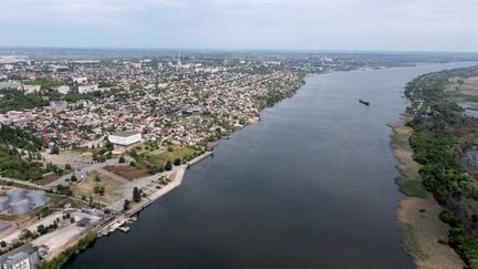 La ville de Kherson, en Ukraine, le 20 mai 2022.&nbsp; (ANDREY BORODULIN / AFP)