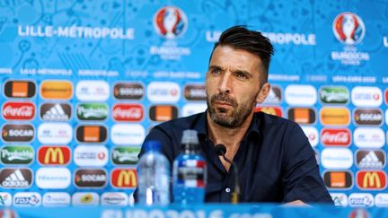 Le gardien de but et capitaine de l'Italie, Gianluigi Buffon, en conférence de presse. (HANDOUT / UEFA)