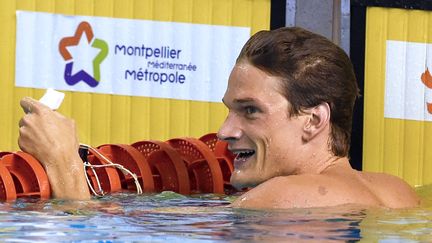 Le nageur français Yannick Agnel, le 30 mars 2016 à Montpellier (Hérault). (PASCAL GUYOT / AFP)