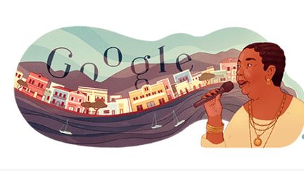 Le doodle dédié à la chanteuse capverdienne Césaria Evora (Google)