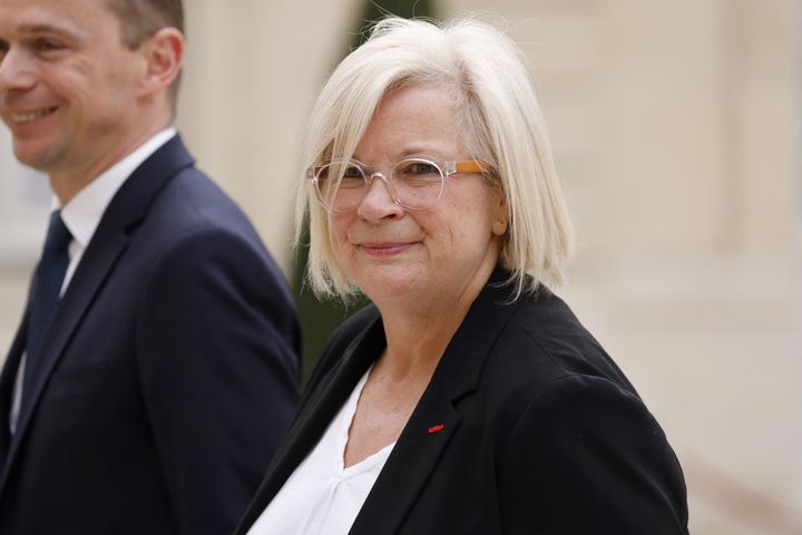 L'ancienne députée Catherine Vautrin après la cérémonie d'investiture d'Emmanuel Macron à l'Elysée, le 7 mai 2022. (LUDOVIC MARIN / AFP)