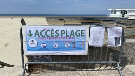 La plage de Berck-sur-mer (Pas-de-Calais) rouvre avec des consignes sanitaires, le 16 mai 2020. (FANNY LECHEVESTRIER / RADIO FRANCE)