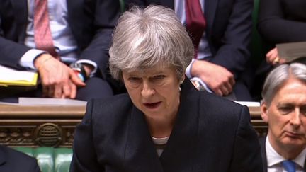 Theresa May s'exprime devant le Parlement à Londres, le 11 avril 2019. (HO / AFP)