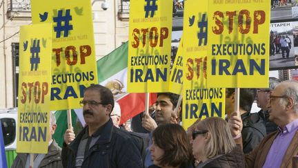 Une manifestation à Paris contre les exécutions en Iran en 2018. (TME / MAXPPP)