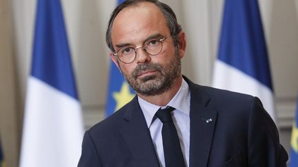 Le Premier ministre, Edouard Philippe, lors d'une conférence de presse à l'Elysée, le 5 septembre 2018 à Paris. (LUDOVIC MARIN / AFP)