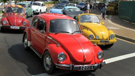 Une parade Coccinelles ancien modèle au Sri Lanka en juillet 2018
 (CHINE NOUVELLE/SIPA)