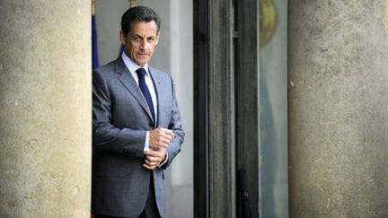 Nicolas Sarkozy sur le péron de l'Elysée - 25/05/10 (AFP Lionel Bonaventure)