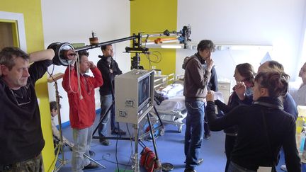 Scène de tournage de "Double-vue" aux Studios de l'Océan à La Rochelle
 (S. Tallois)